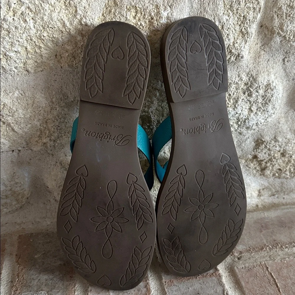 Brighton 9 Alice Women's Turquoise Sandals with Silver Accents - Picture 5 of 6